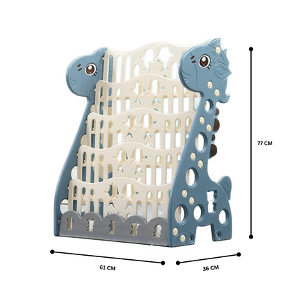 Lovely Baby Giraffe Bookshelf - Blue