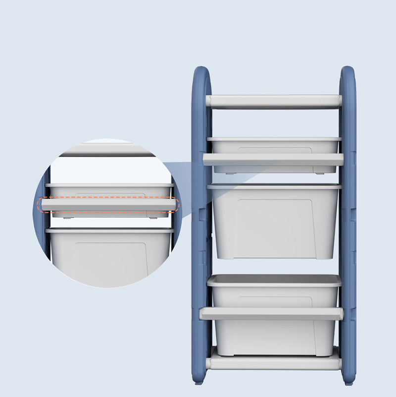 Lovely Baby - Storage Rack With 4 Boxes - Blue - Image 2