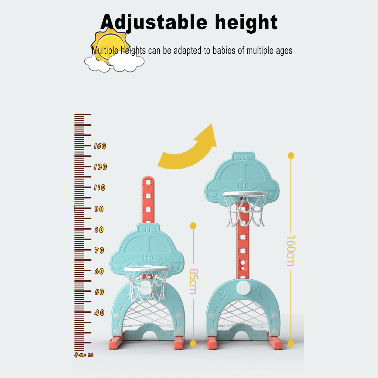 Lovely Baby - Basketball Stand W/ Football & Hockey Stick - Image 3