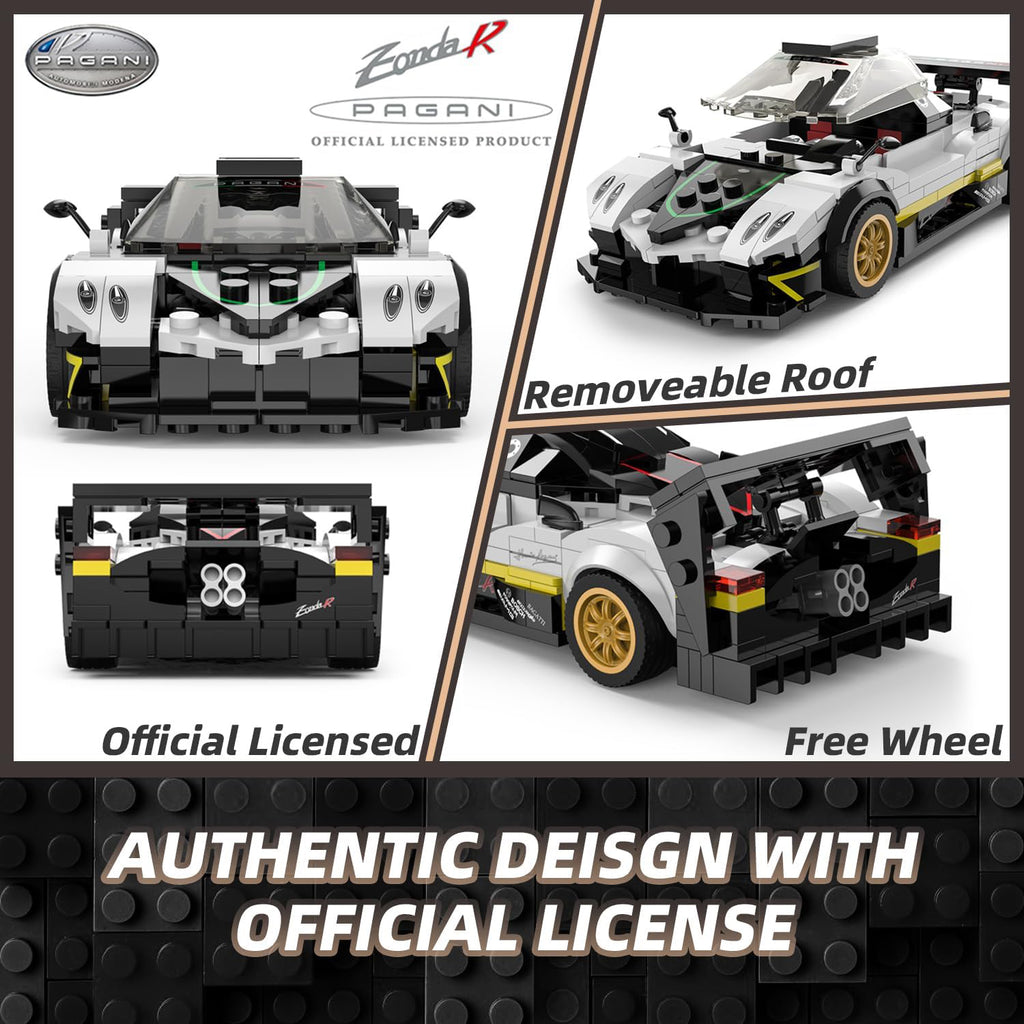 Pagani Zonda R Bricks Building Kit - White - 387pcs - Image 3