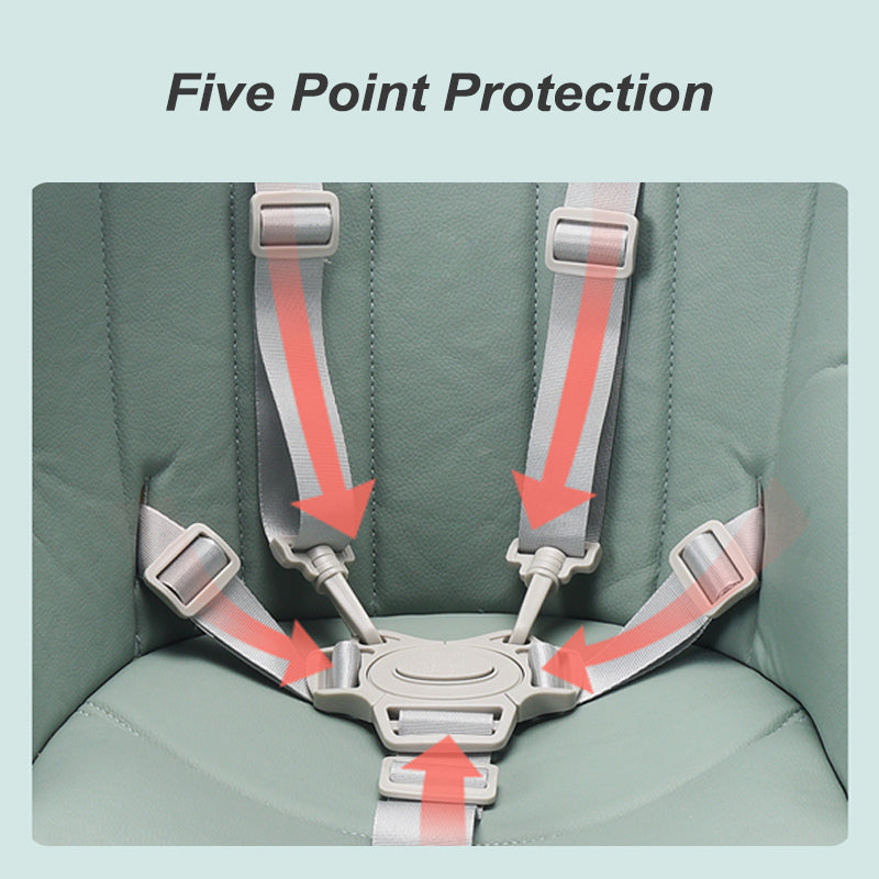 Foldable High Chair - Sage Green - Image 3