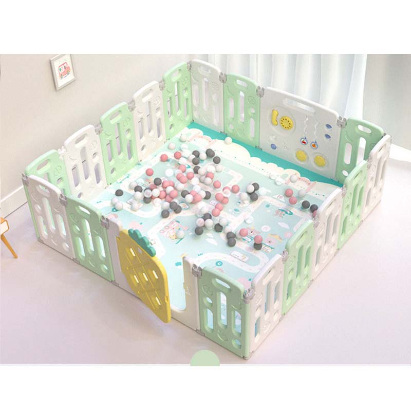 Lovely Baby - Kids Fruity Playpen 18pcs - Green - Image 2