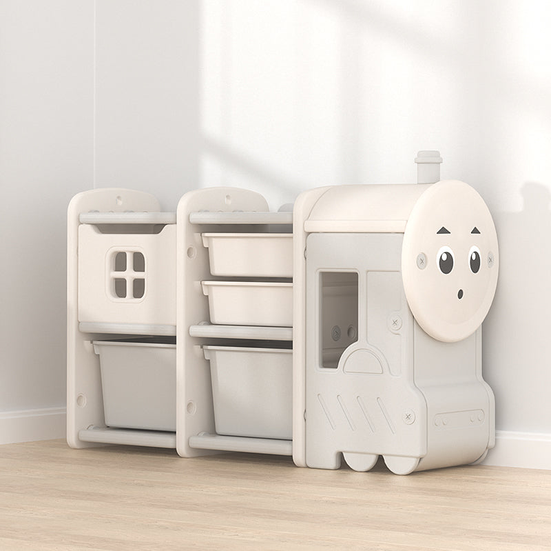 Train Storage Rack With Boxes - White - Image 3