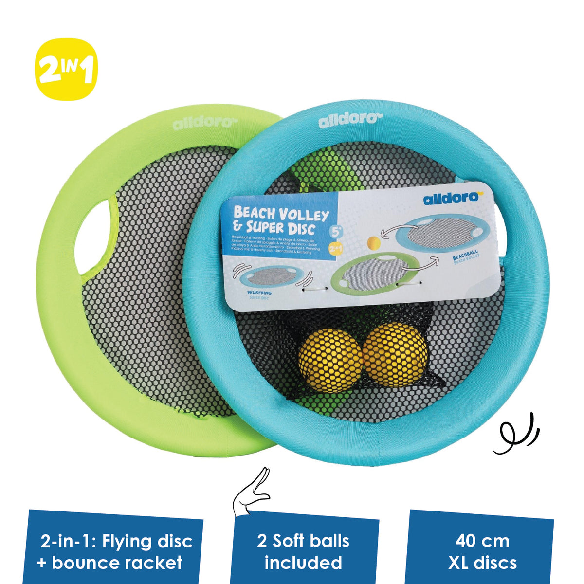 alldoro 2 in 1 XL Beach Volley & Super Disc - Image 2