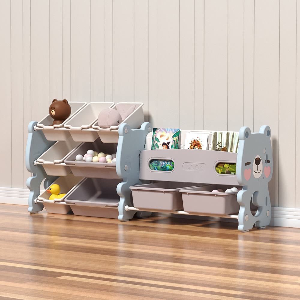 Lovely Baby Bear Storage Rack with Book Shelf