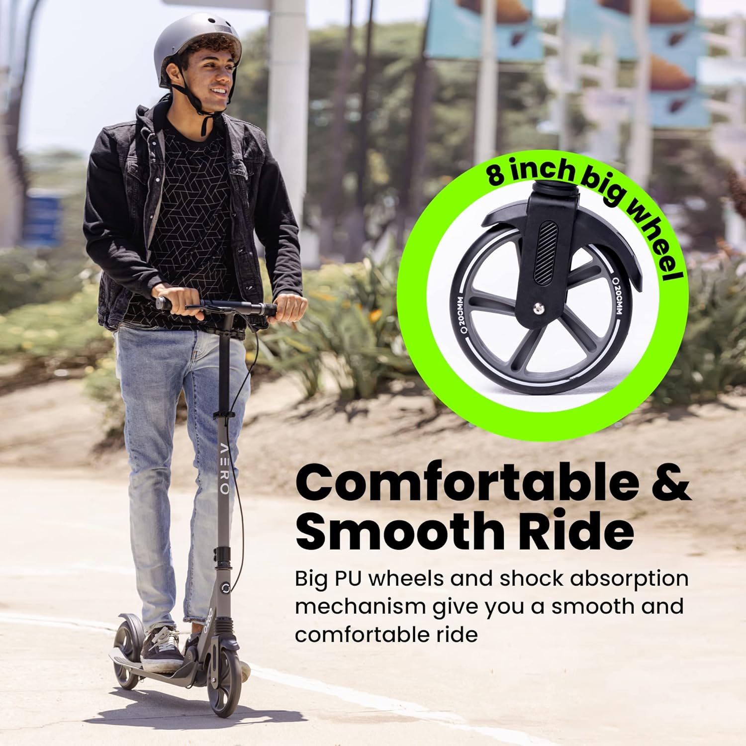 A200 Foldable Scooter - Grey - Image 6