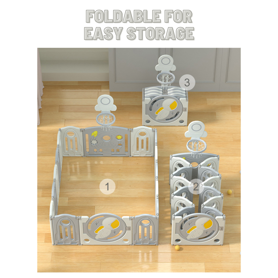 Kids Astronaut Playpen - W/ Basketball Hoop - 16 pcs - Image 7