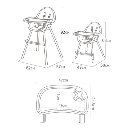 2-in-1 Convertible High Chair - Green - Image 6