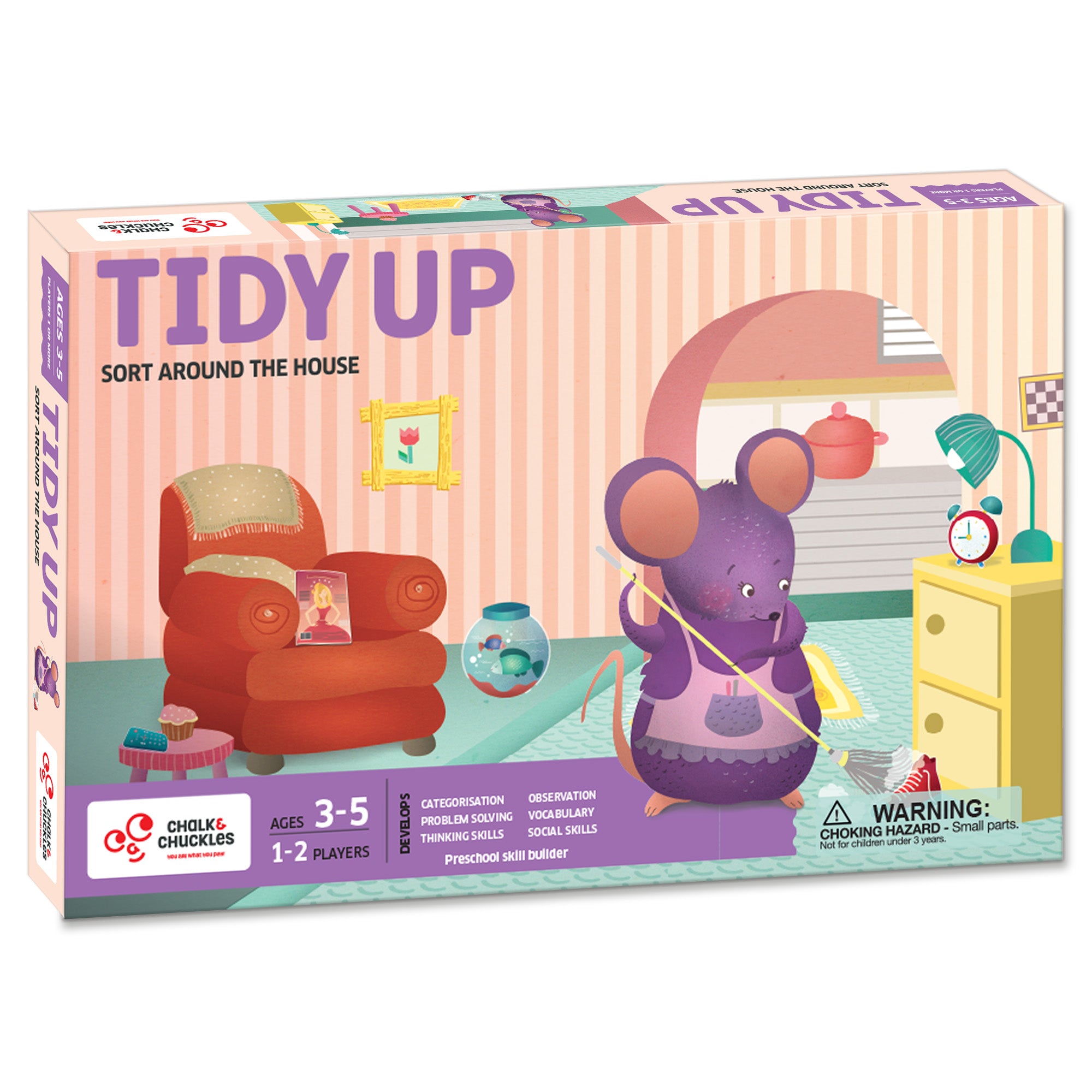 Chalk & Chuckles Tidy Up - Board Game (Ages 3+) - Image 7
