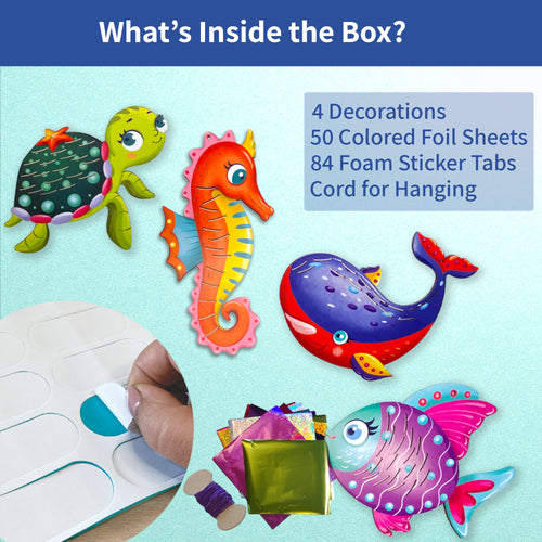 Chalk & Chuckles Foil Decorations-Sea Animals - Foil Decorations Kit