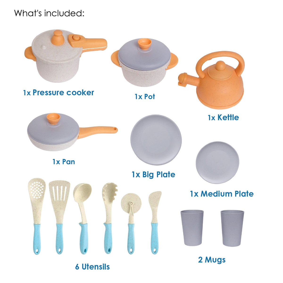 alldoro Kitchen Set - 14 Pieces, Eco-Friendly - Image 3