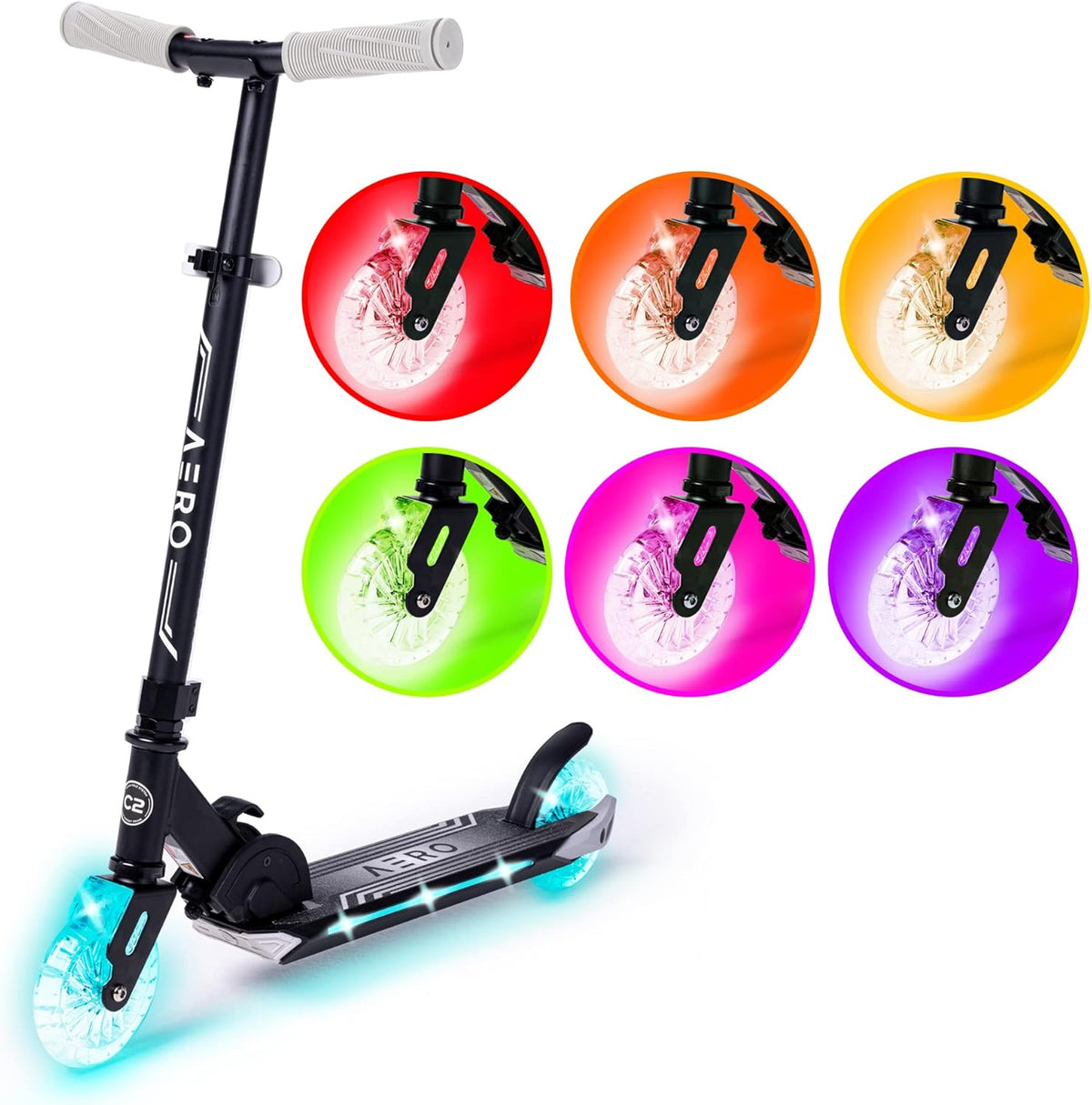 C2 Kids Foldable Scooter - Black