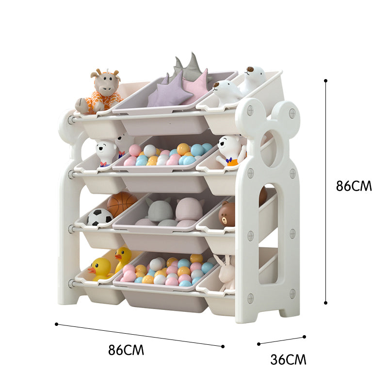 Storage Rack W/ 12 Boxes - White - Image 3
