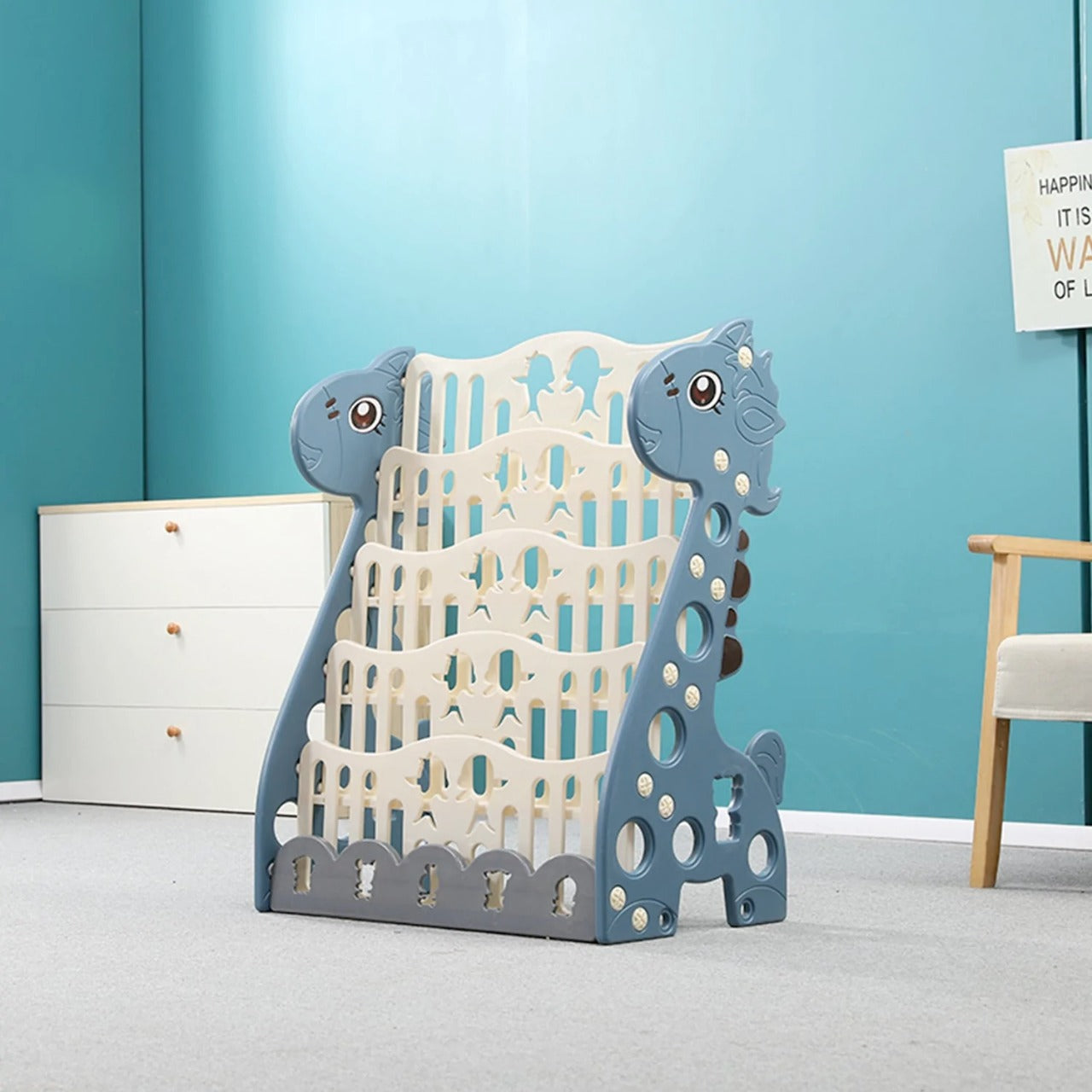 Lovely Baby - Giraffe Bookshelf - Blue - Image 4