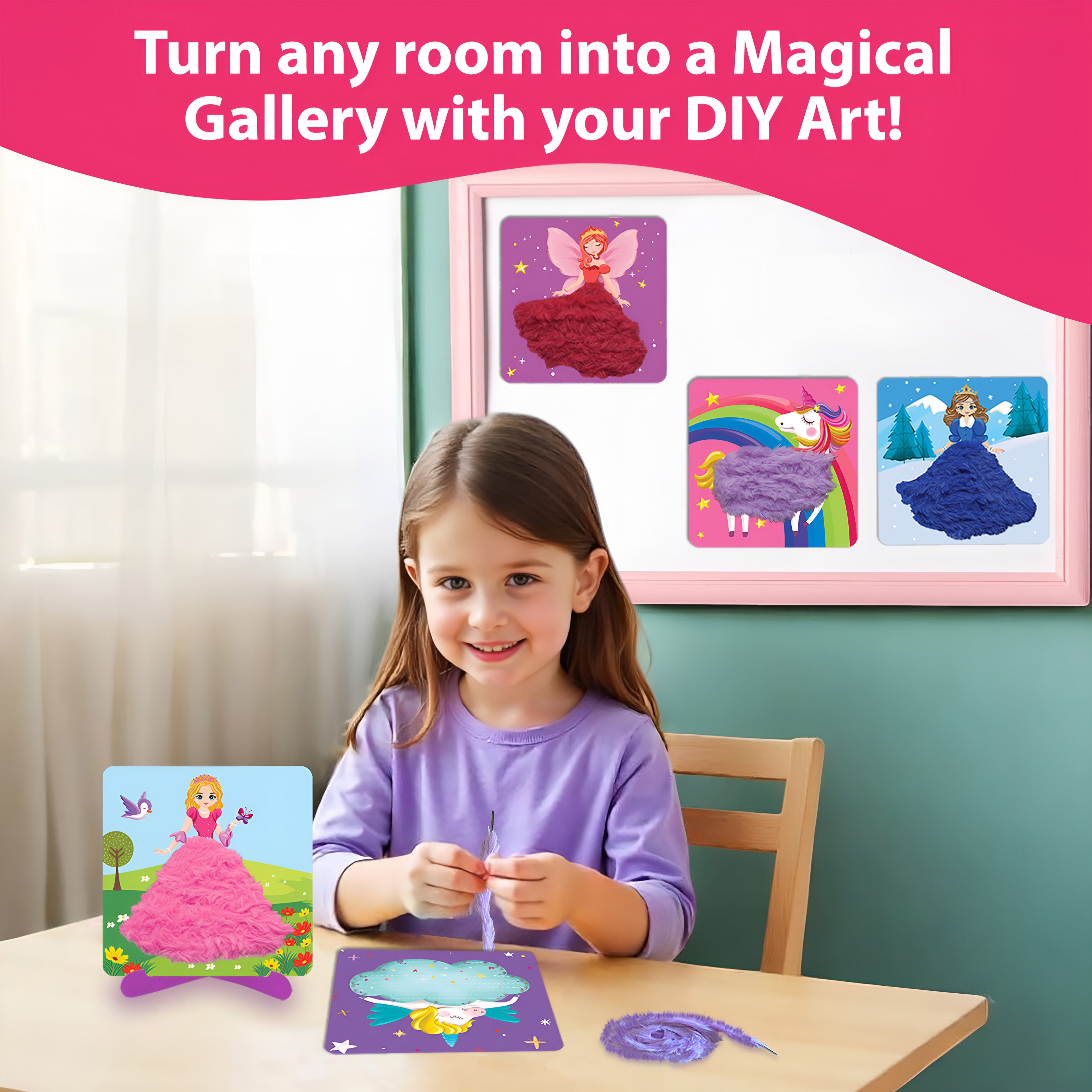 Chalk & Chuckles Lace Art-Princess & Unicorns (Ages 3 to 6) - Image 2