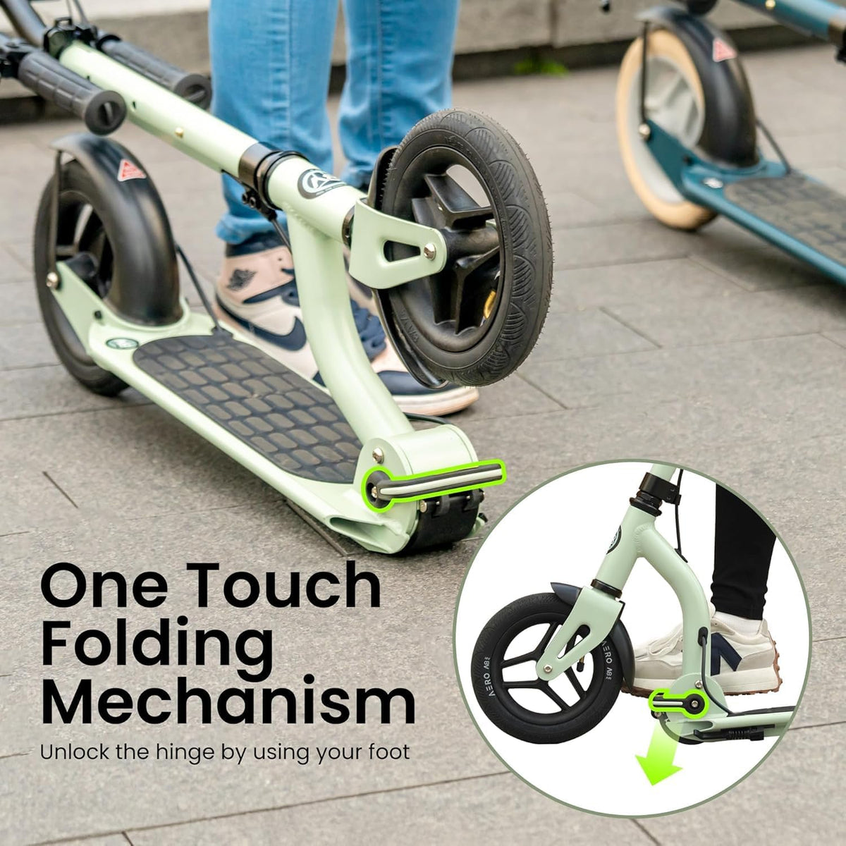 A8 Foldable Scooter - Clay - Image 6