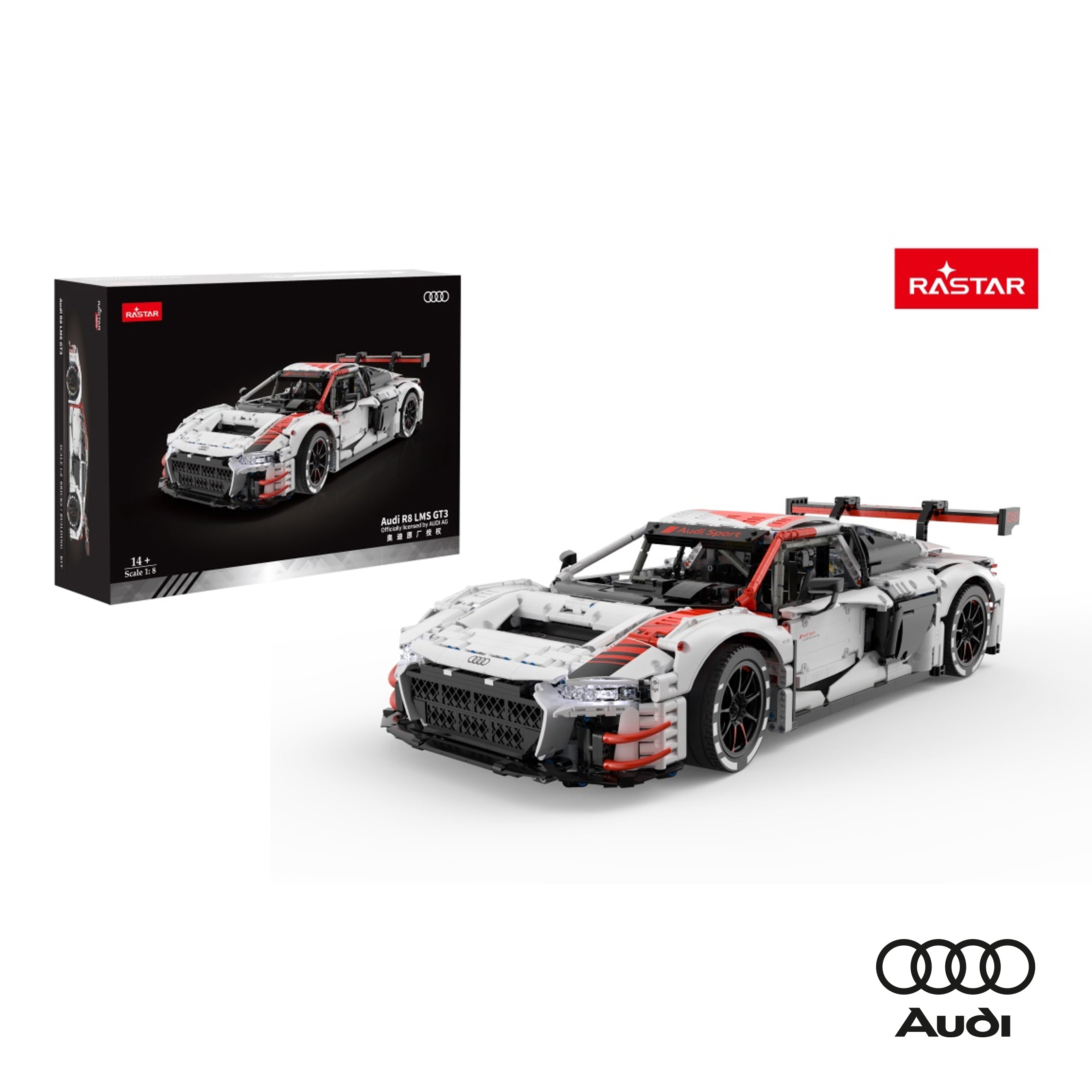 Rastar Bricks - Audi R8 LMS GT3 - 3314 Pieces