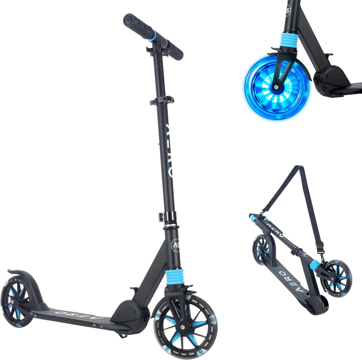 A5 Teen Foldable Scooter - Black