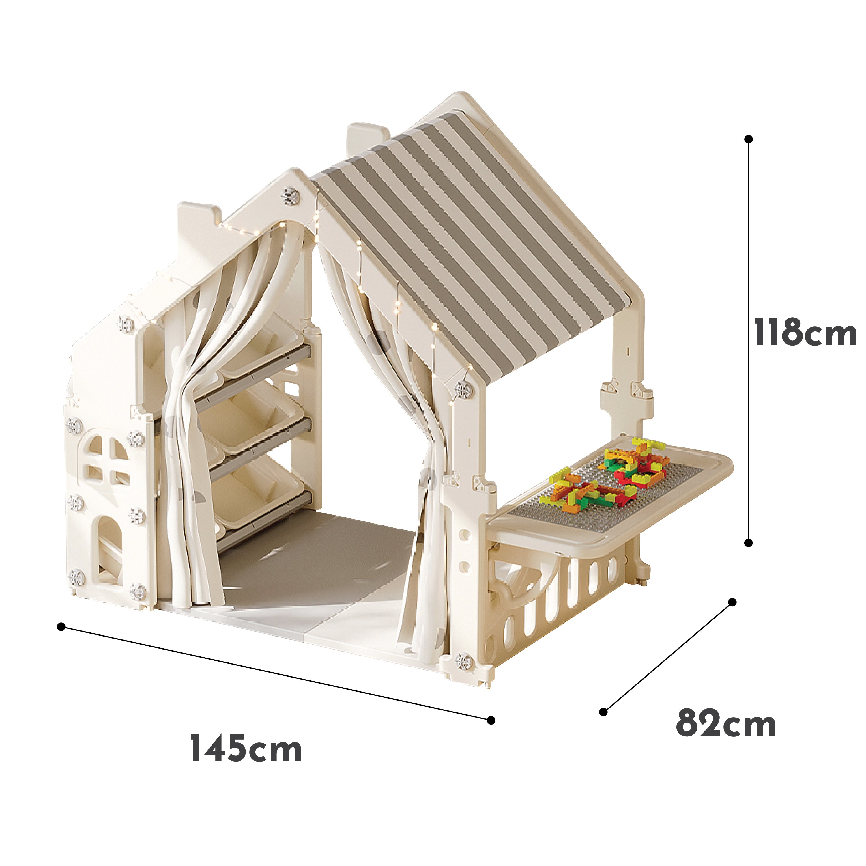 Kids Tent House w/ Storage & Table - Image 10