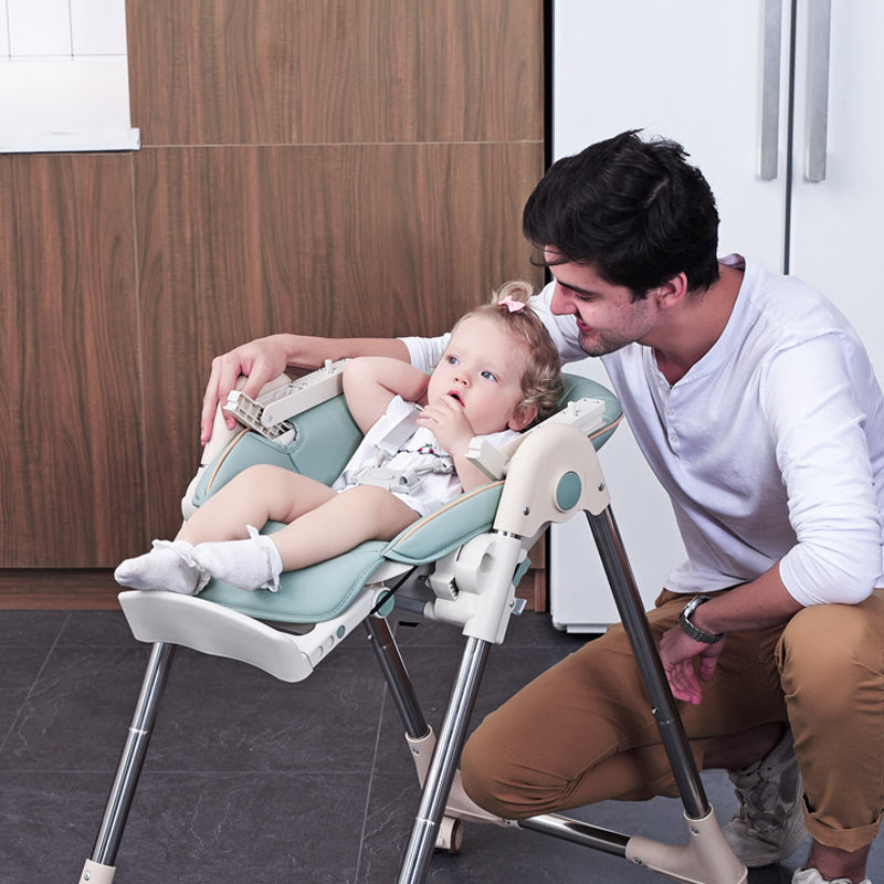 Foldable High Chair - Sage Green - Image 2
