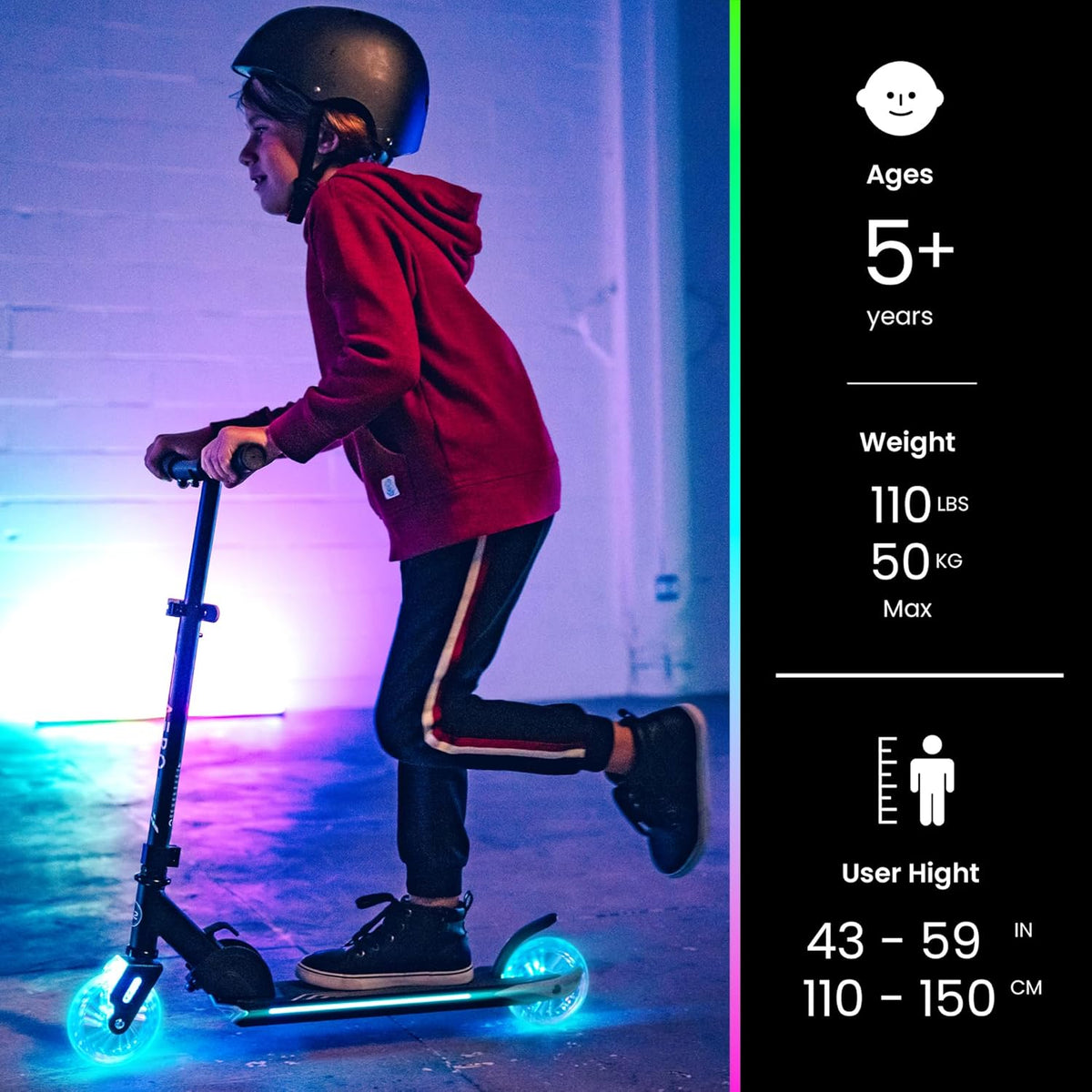 C2 Kids Foldable Scooter - Black - Image 6