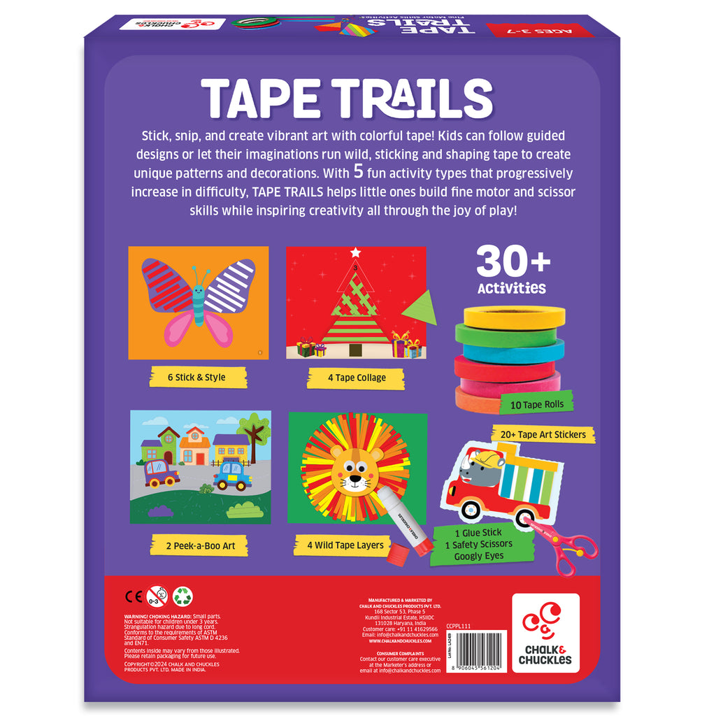Chalk & Chuckles Tape Trails - Tape Art Craft Kit (Ages 3 to 7) - Image 5