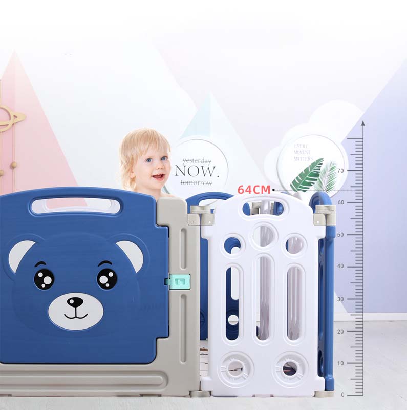Lovely Baby - Kids Bear Playpen 14pcs - Blue - Image 5