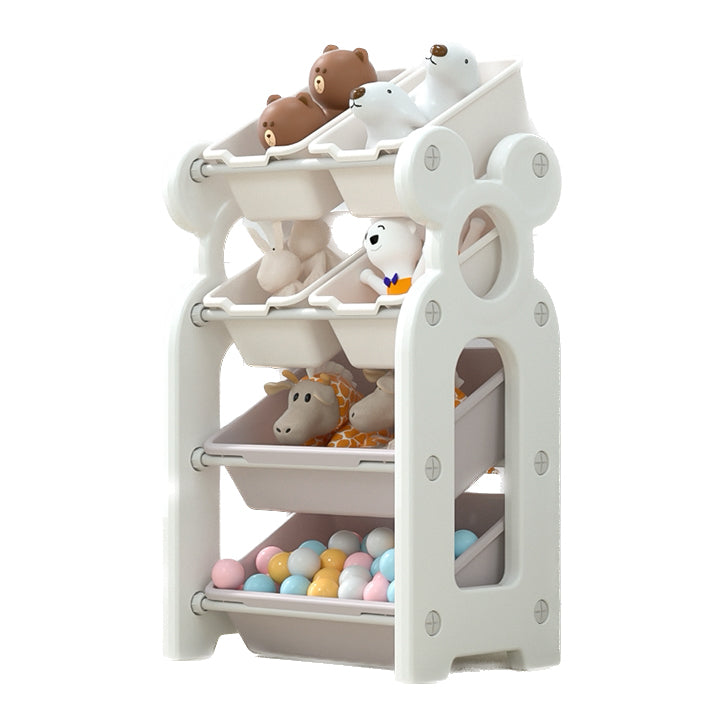 Storage Rack With 6 Boxes - White - Image 7