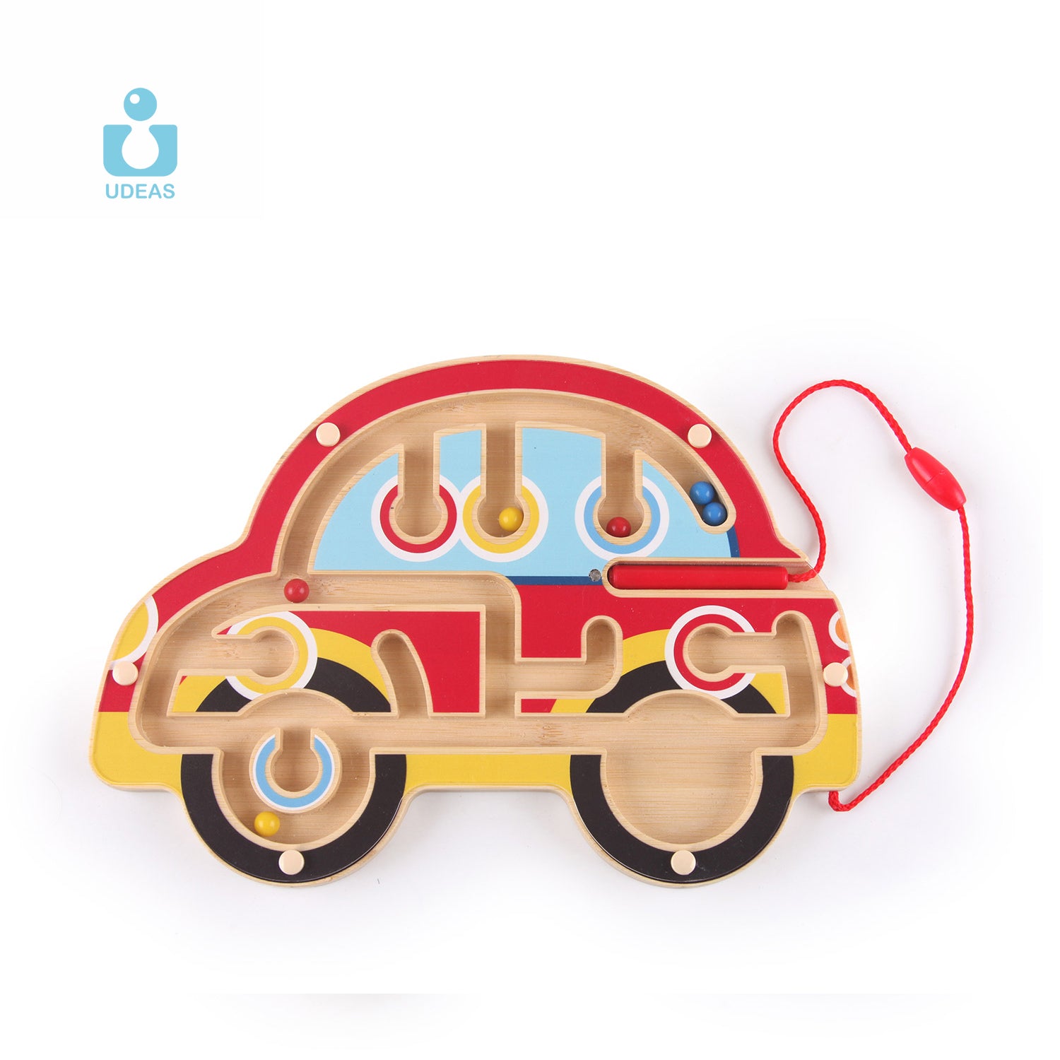 Udeas - Bamboo Magnetic Maze - Car