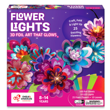 Chalk & Chuckles Flower Lights - Foil Art Craft Kit (Ages 8+)