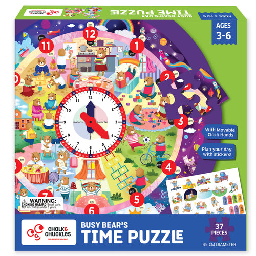 Chalk & Chuckles Busy Bear's Time Puzzle (Ages 3 to 6)