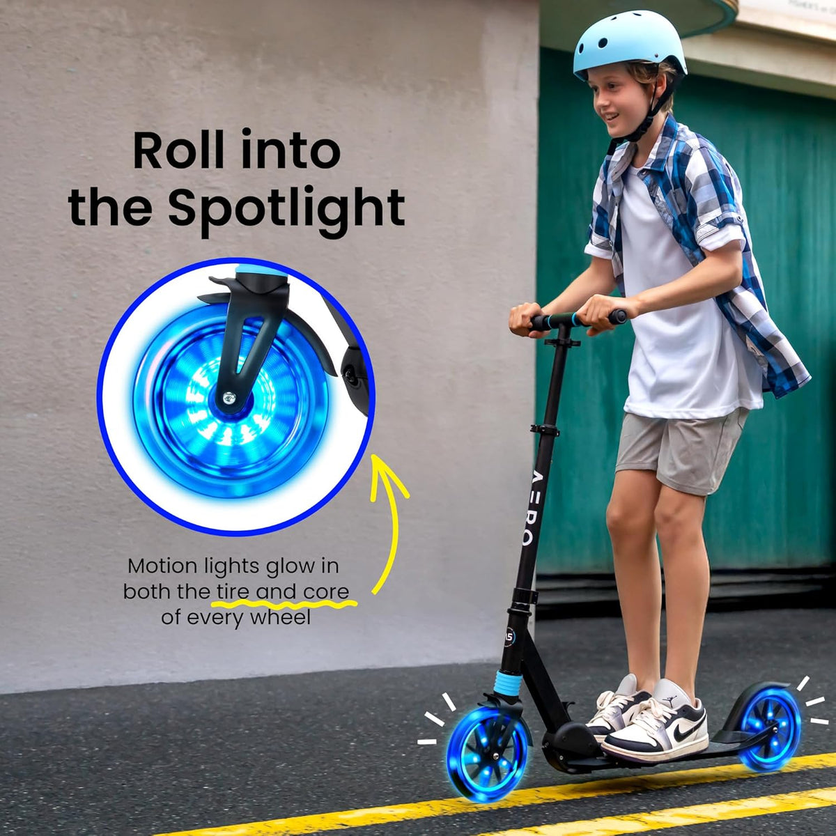 A5 Teen Foldable Scooter - Black - Image 2